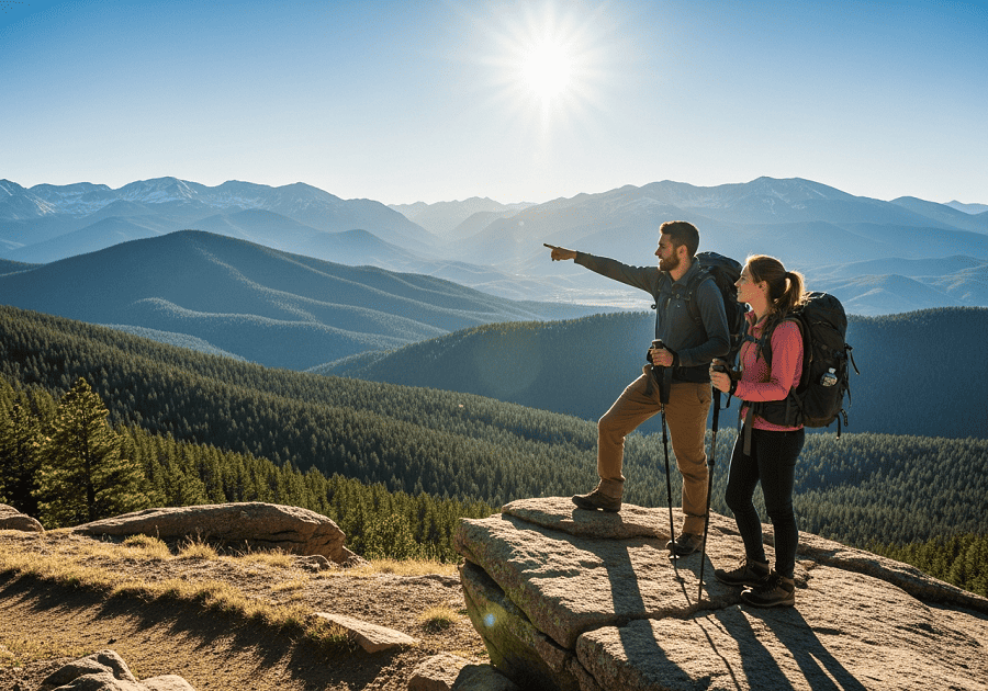 Rocky Mountain hiking views near Denver showing the Denver outdoor travel experience
