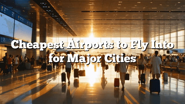Cheapest Airports to Fly Into for Major Cities