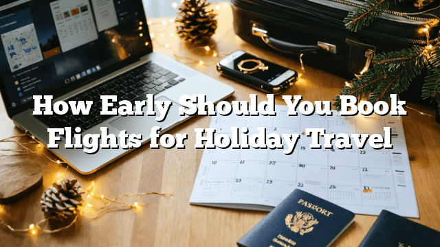 How Early Should You Book Flights for Holiday Travel