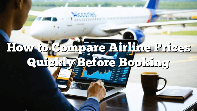 How to Compare Airline Prices Quickly Before Booking